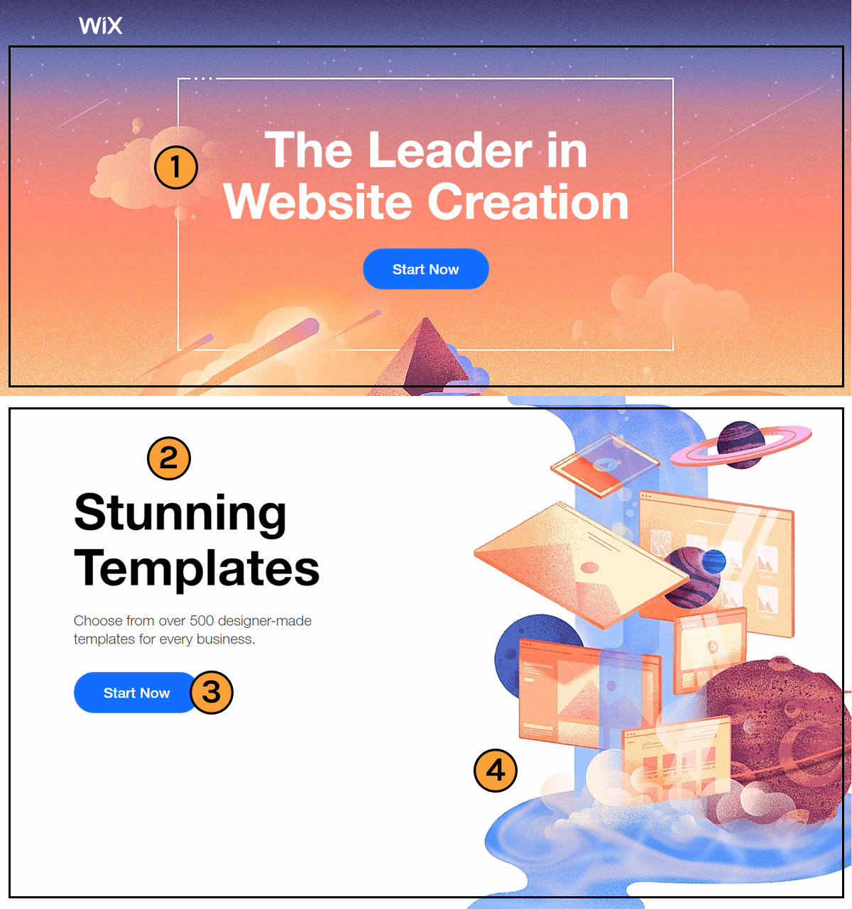 Wix landing page