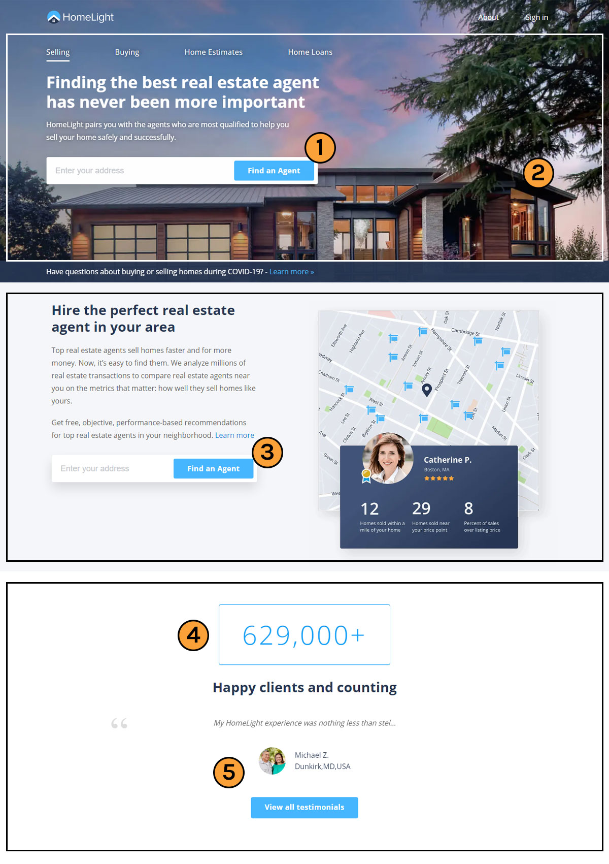 Homelight landing page