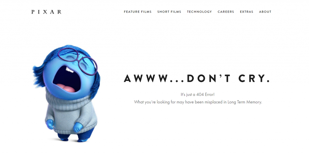 404 page by Pixar