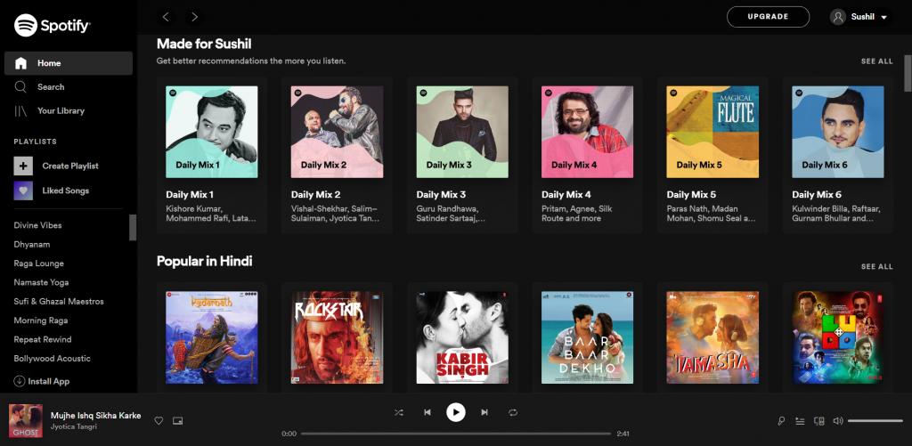 Personalized Content on Spotify